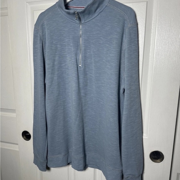 Flag & Anthem Men's Sweater X-Large Blue Quarter-Zip Pullover Cotton Dry Goods - Picture 5 of 11
